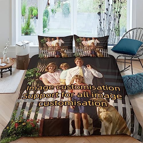 Parure de lit DIY impression 3D personnalisée avec housse de couette et taies