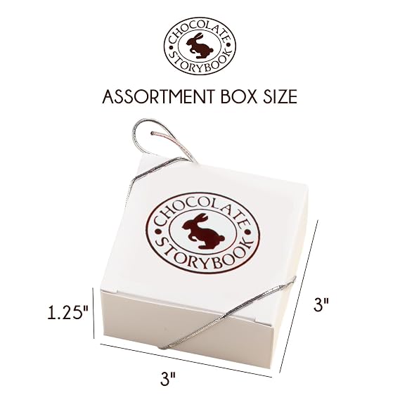 4pc Chocolate Assortment White Box (Bulk Available) - Perfect for Events, Weddings, Birthdays, Client & Employee Gifts (1)