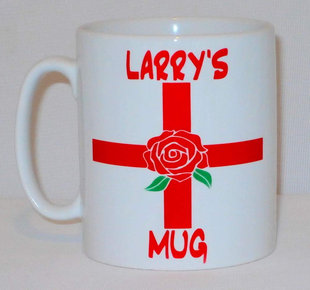 Personalised England Rugby Rose Flag Ceramic Mug Great Gift