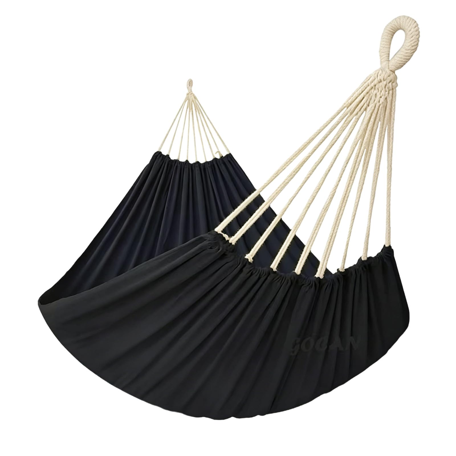 GOCAN Hammock 2 Person Outdoor bedsize 220 x 150cm（Black）