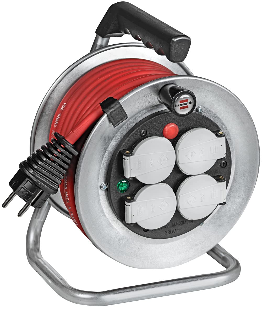 Brennenstuhl Enrouleur électrique Silver-10 Professional, 10m H07RN-F 3G1,5