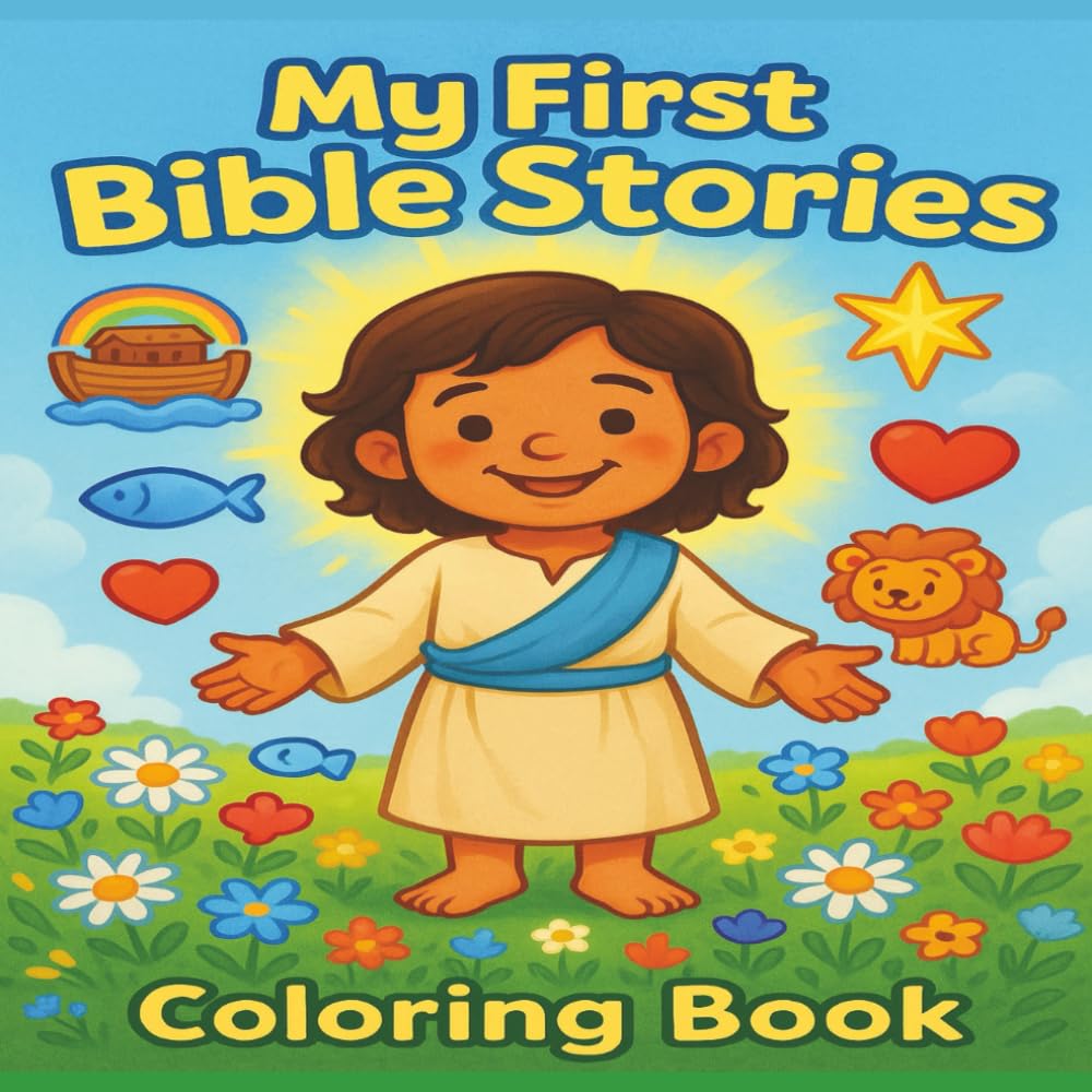 My First Bible Stories Coloring Book: Easy Bible Coloring Pages for Children • Faith-Building Christian Activities Ages 3–8