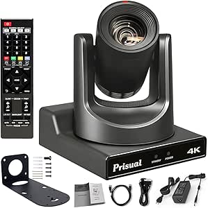 4K SDI/HDMI/USB/IP NDI PTZ Camera with 20x Optical Zoom, 4K 60fps Auto-Tracking PTZ Camera with Built-in Tally Light, 3D Noise Reduction (NDI License Included, Free Get The NDI HX3) asin的图片