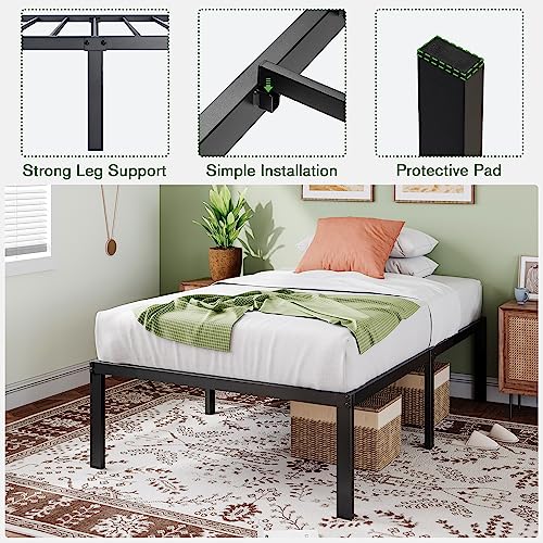 IMUsee-Heavy-Duty-Twin-Size-Platform-Bed-Frame-with-18-inch-Large-Under-Bed-Storage-Space-Sturdy-Metal-FrameMattress-FoundationNo-Box-Spring-NeededEasy-AssemblyNoise-Free