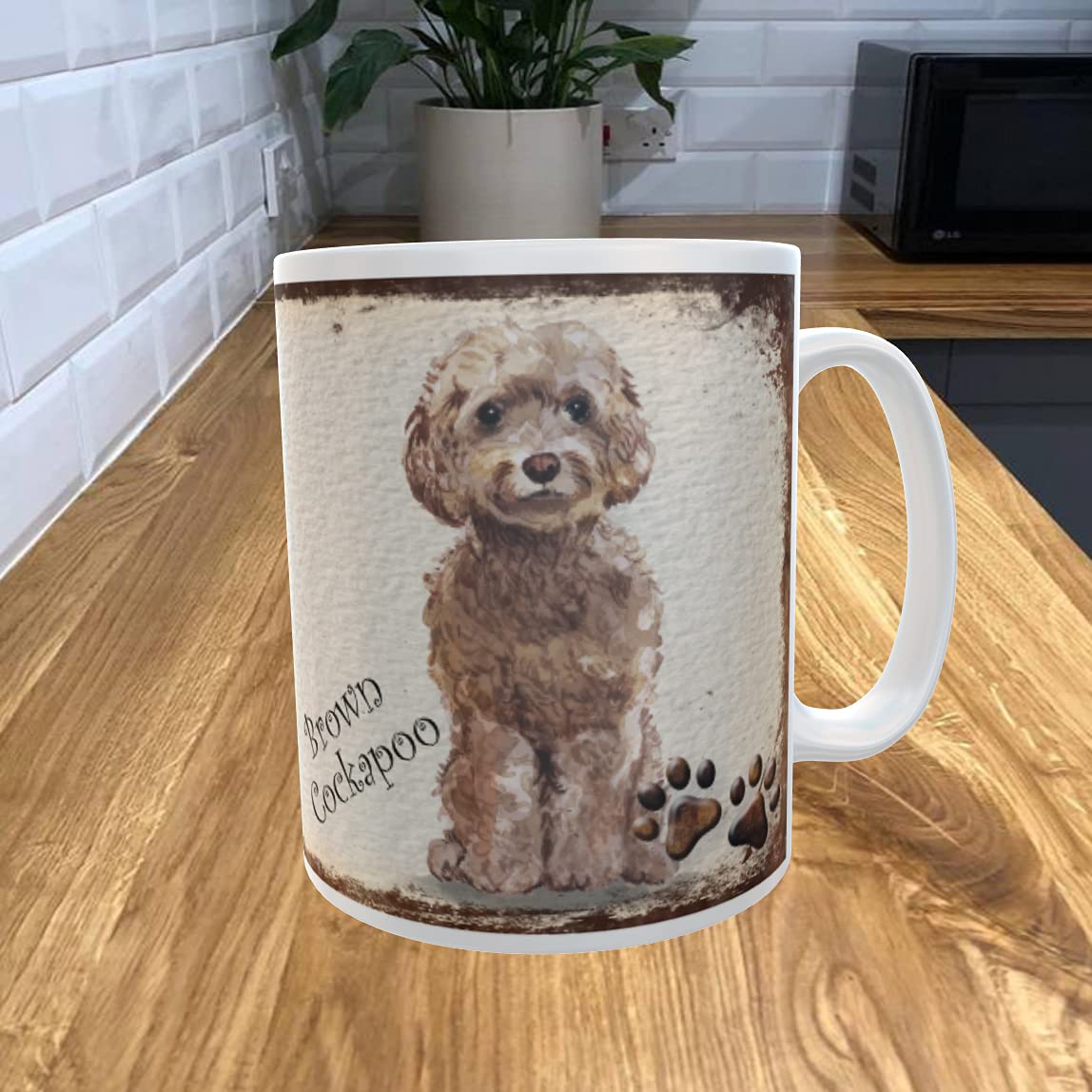 Shawprint Limited White Brown Cockapoo 11Oz Coffee Mug My Dog's Bedtime Prayer Theme 23Drmug