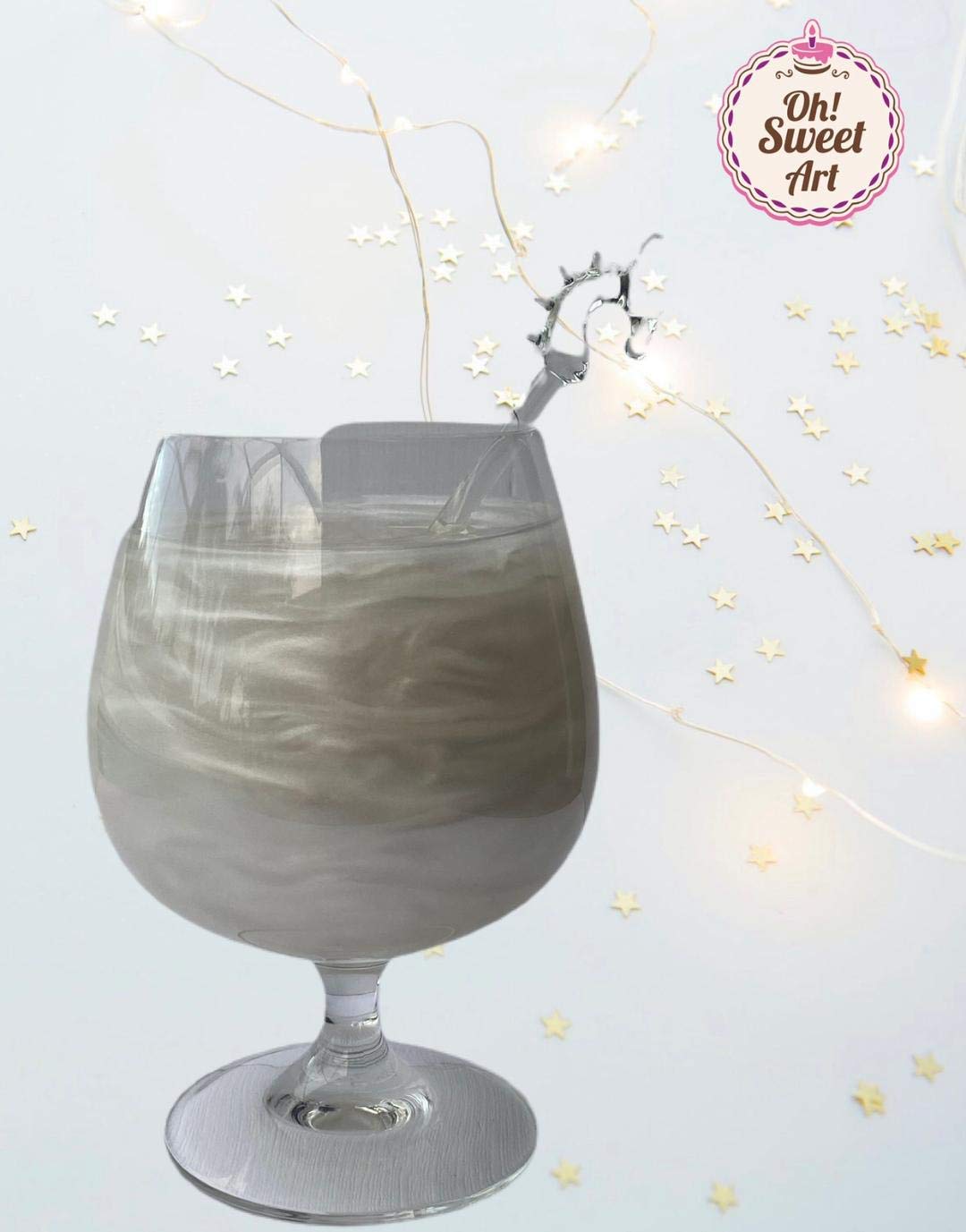 ELIXIR EDIBLE DUST WHITE PEARL for DRINKS, Beverages, Beer & Drink Garnish ? 5 Gram ? 100% Edible FOOD GRADE ? Nut Free, Vegan, Gluten Free, Non-GMO