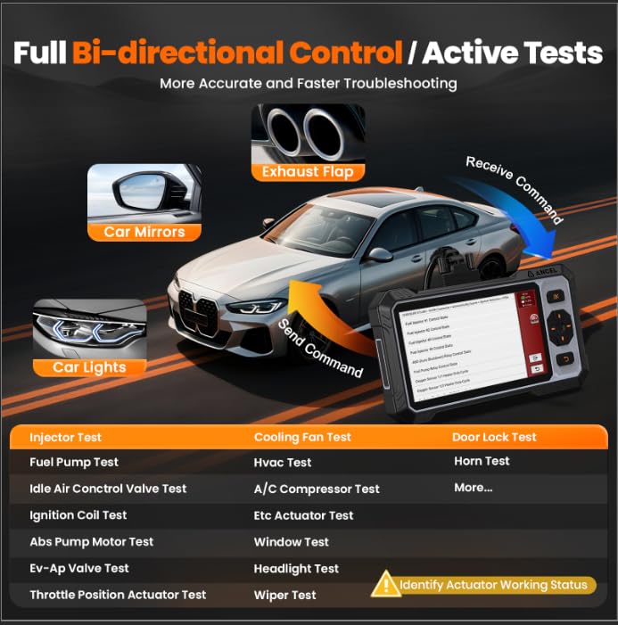 ANCEL FX6000 Bidirectional OBD2 Scanner, Car Diagnostic Tool for ABS/SRS/Transmission/Enigne,Diagnostic Machine for All Cars,Car Diagnostic Scanner with Active Tests & 7 Reset Services,CANFD&DOIP
