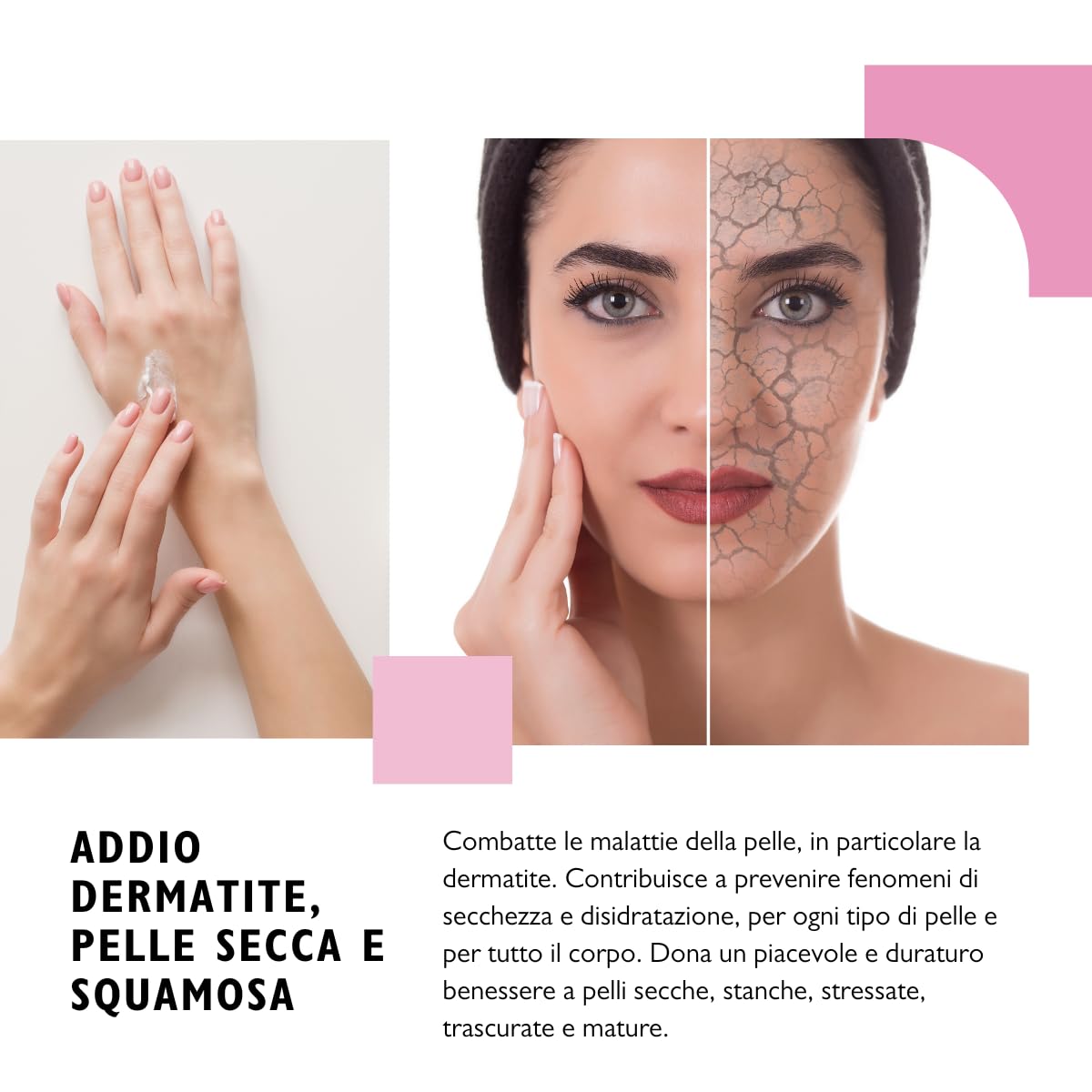 BIODERM Dermocrema Base H - Crema Super Idratante Corpo e Mani con Burro di Karité - Crema Emolliente per Pelli Secche, Delicate e a Tendenza Atopica, Senza Parabeni e Siliconi - 500ml