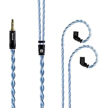 keephifi Earphone Cable, KBEAR [Glaze] 4Core Silver-Plated OFC Audio Upgraded Cable for ZSX ZEX ZEXPRO Zax ZAS ZSN-Prox 3.5, QDC
