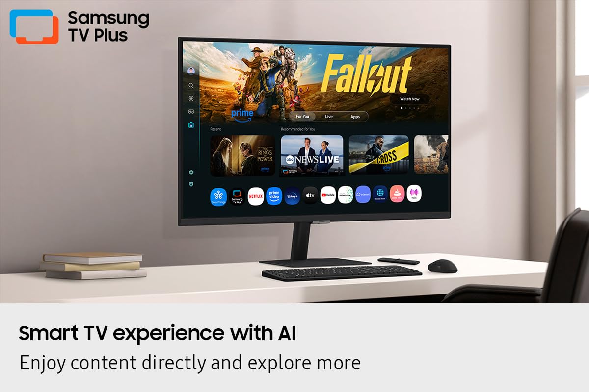 Samsung LS32FM702UUXXU 32" 4K Ultra HD HDR10 Smart Monitor with Speakers - 3840x2160, USB-C, HDMI, WiFi, Bluetooth, Smart Hub for TV streaming, Catch Up Apps and Gaming Hub — view 6