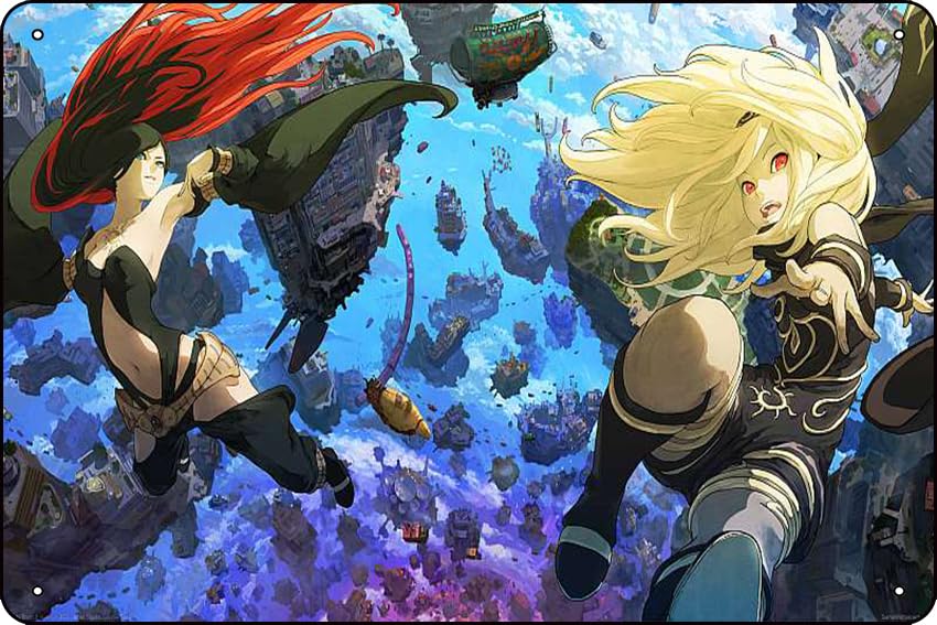  Gravity Rush 2 Game Targa in latta decorazione da parete per casa ristorante bar grotta all\'aperto vintage metallo latta segno decorativo poster - 20 x 30 cm