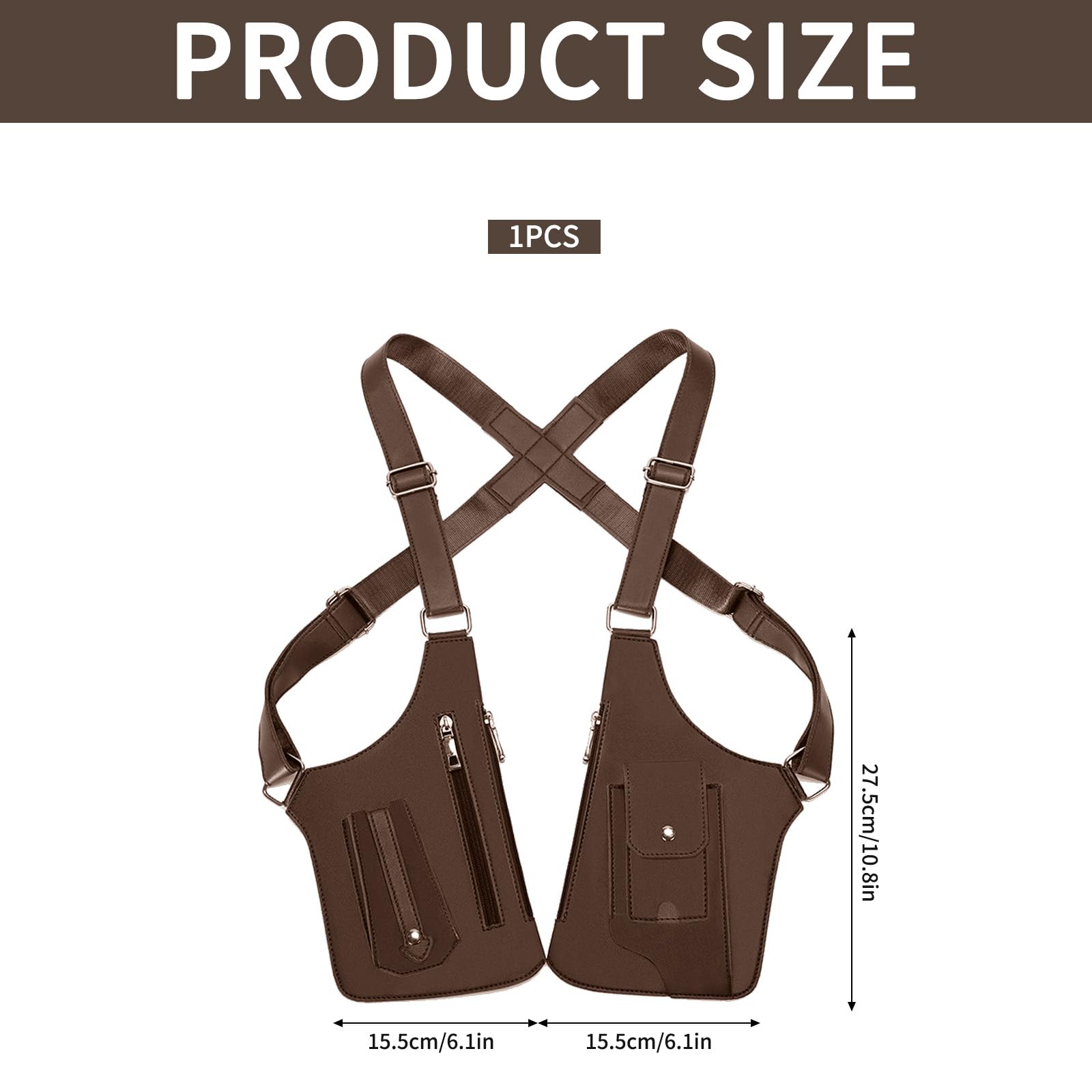 Borsa a Tracolla Ascellare,Antifurto Borsa a spalla e Sottobraccio per Uomo,Doppia Borsa a Tracolla con Regolabile,Borsa Antifurto,Molteplici Tasche Antifurto,per Viaggio,Business e Outdoor