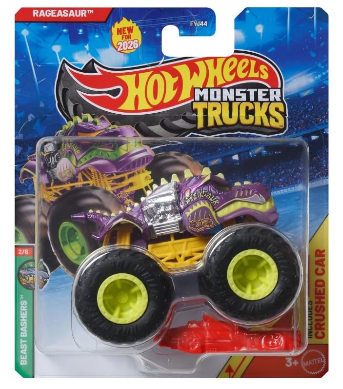 Hot Wheels Monster Trucks Rageasaur 1:64 escala miniatura 1
