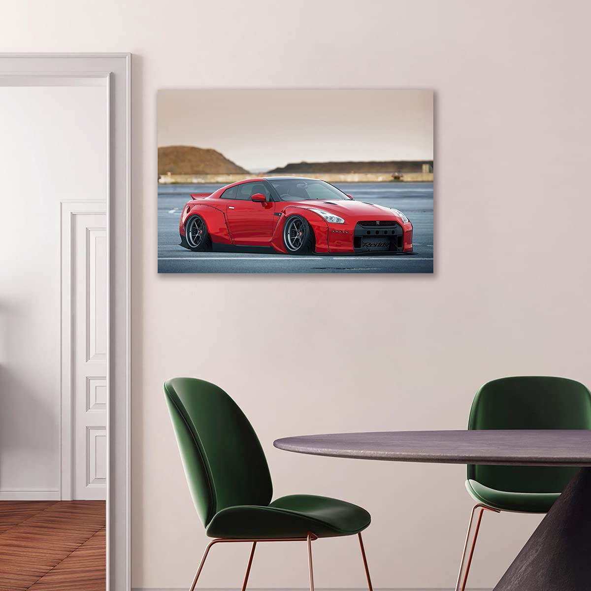 Tableau Toile Nissan GTR Voiture De Course - Set 5 Pièces - Art Mural Sportif