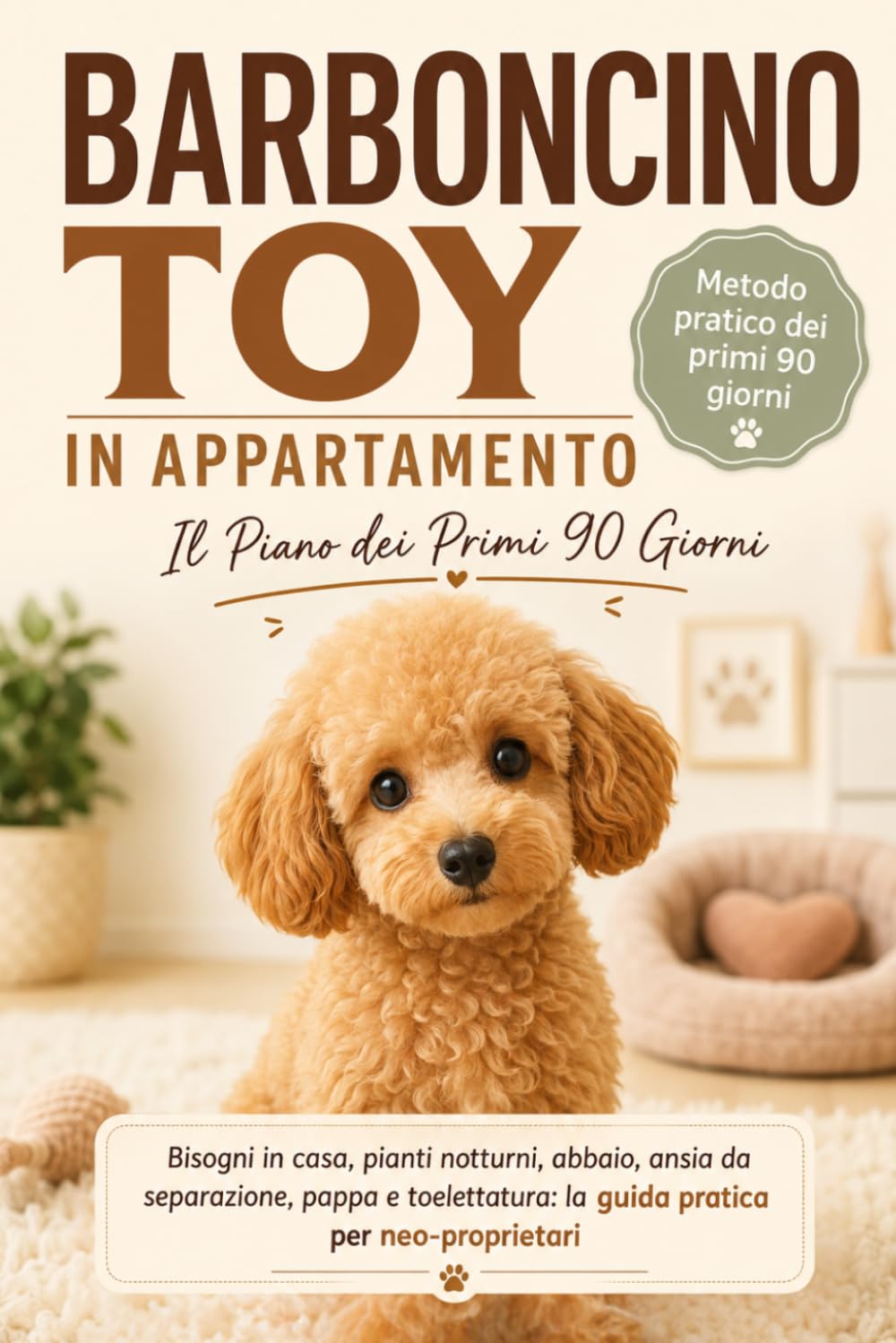 Barboncino Toy in Appartamento: Il Piano dei Primi 90 Giorni: bisogni in casa, pianti notturni, abbaio e ansia da separazione. Guida pratica per crescere un cucciolo pulito, educato e sereno