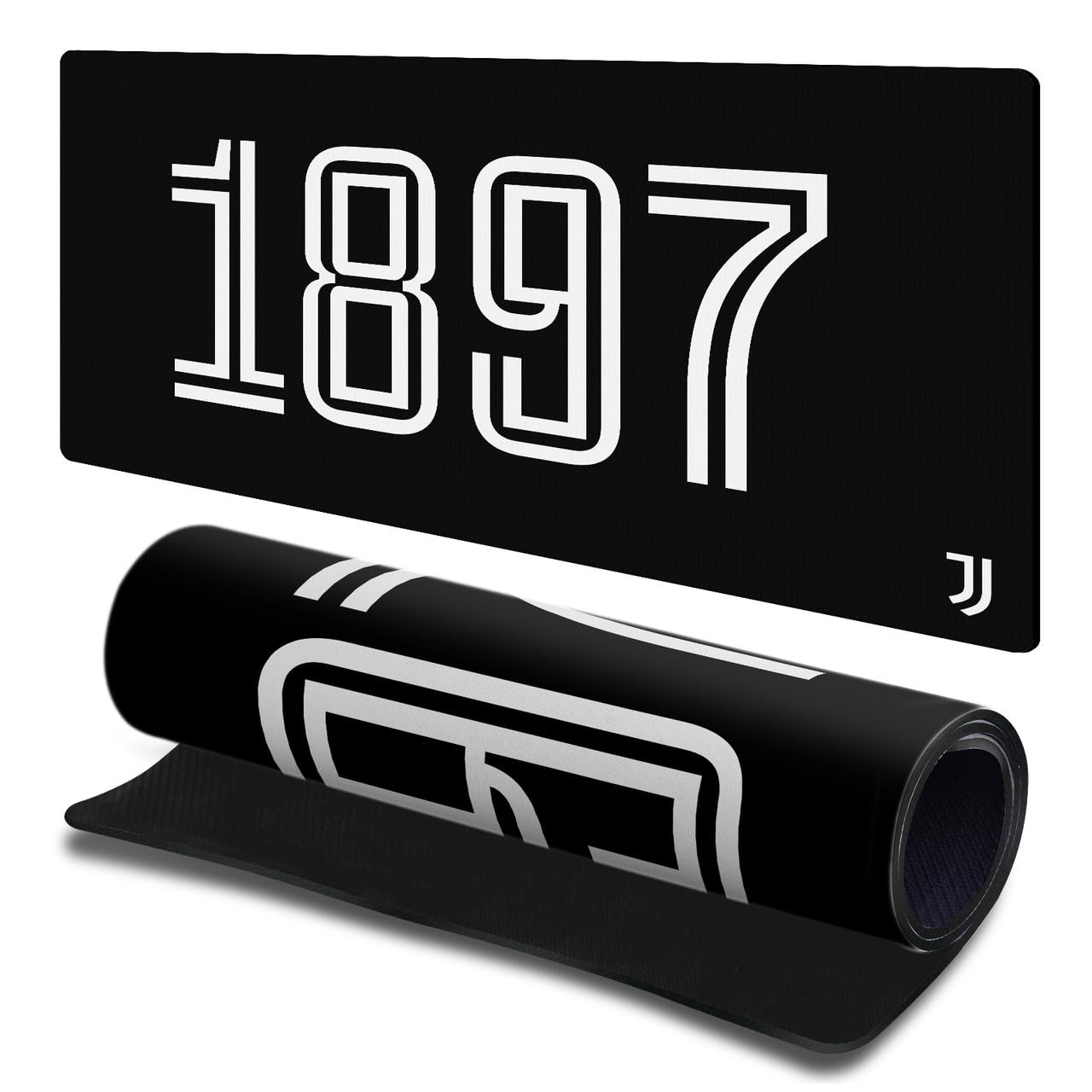 Head Case Designs Officially Licensed Juventus Football Club Black 1897 Crest Logo Gaming Office Desk PC Keyboard Mouse Mat Pad 23.62 x 11.81 x 0.12 inches (600 x 300 mm) - L — image 1