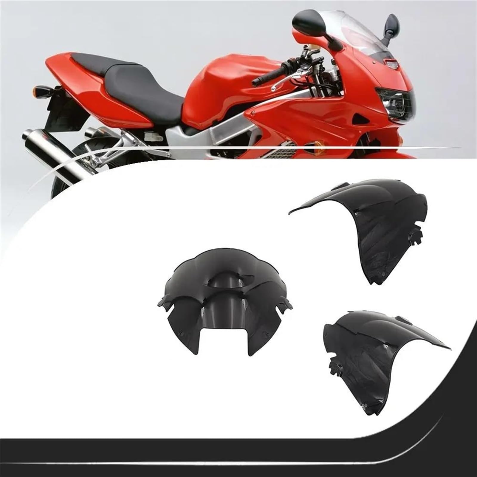 Parabrezza Deflettore Antivento per Moto Deflettori del Vento del Parabrezza del Motociclo per VTR1000F Firestorm 1997-2007 deflettore Antivento