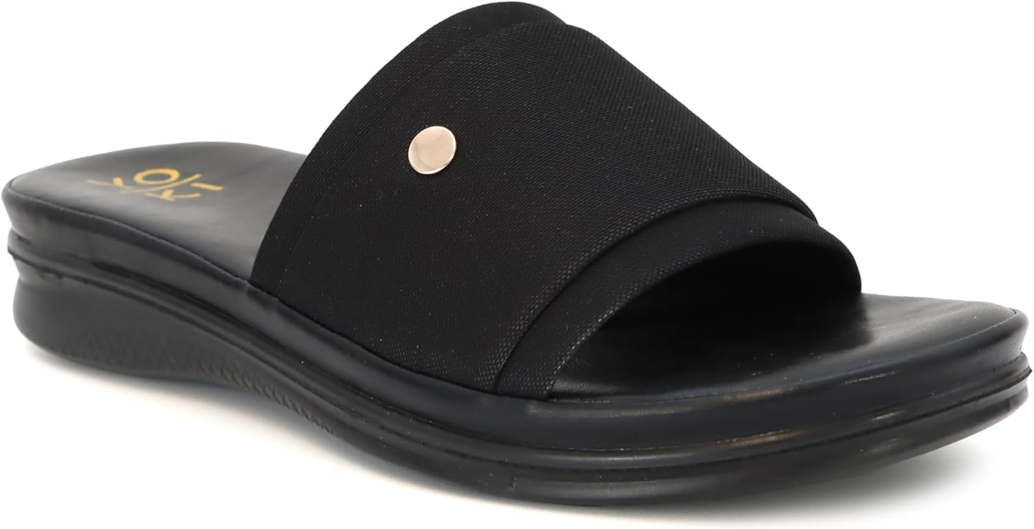 YOKI NEVE Platform Sandals Women With Cushioned Footbed - Open Toe Wedge Slides For Women, Summer Sandal With Soft Upper - Image 2