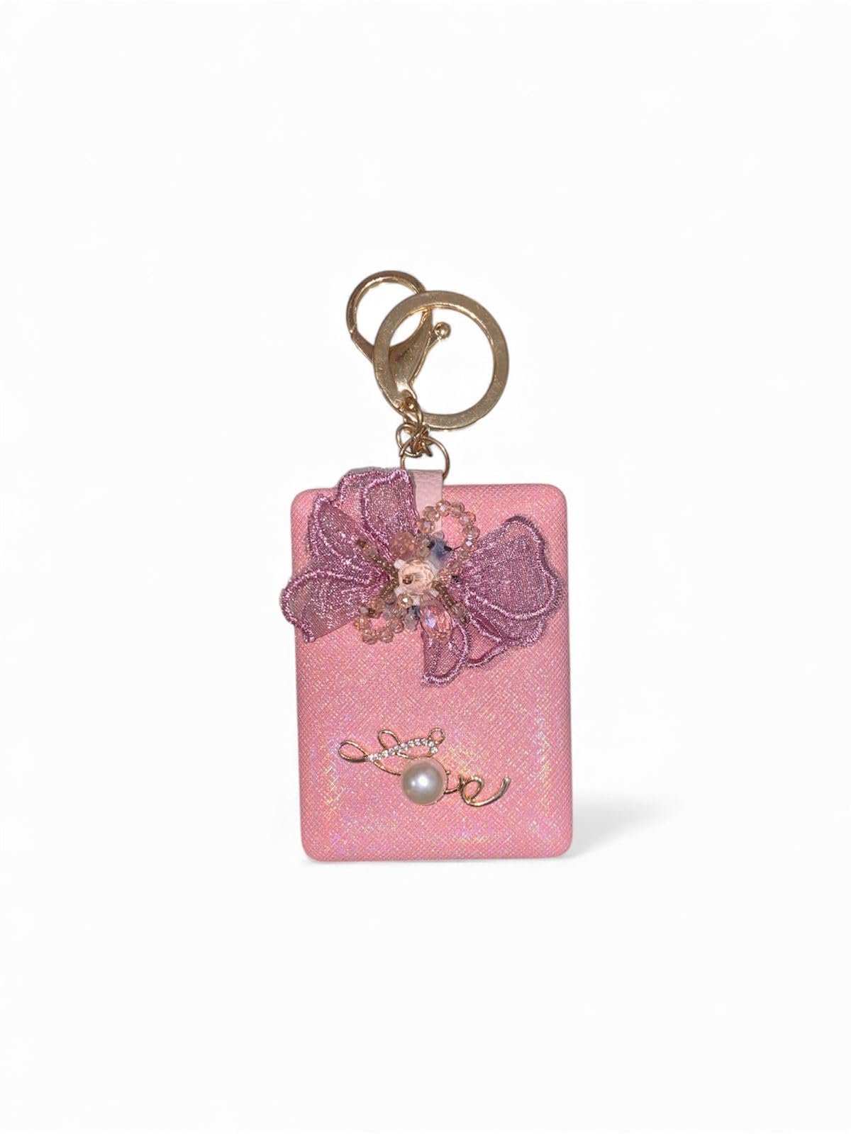 Mini Compact Mirror Keychain for Women | Folding Double Sided Makeup Pocket Mirror | Portable Travel Handbag Charm with Key Ring | Colour & Design-image-37