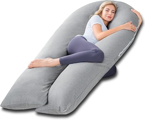 Meiz Almohada de embarazo almohadas de embarazo sedosas refrescantes para dormir almohada de maternidad de cuerpo completo de 65 pulgadas para