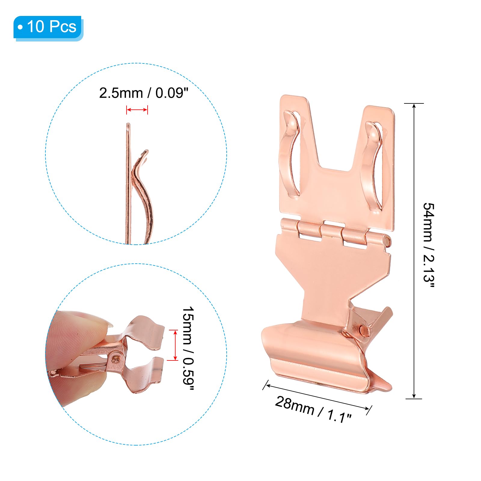 PATIKIL 10Pcs Metal Sign Clips - Image 2