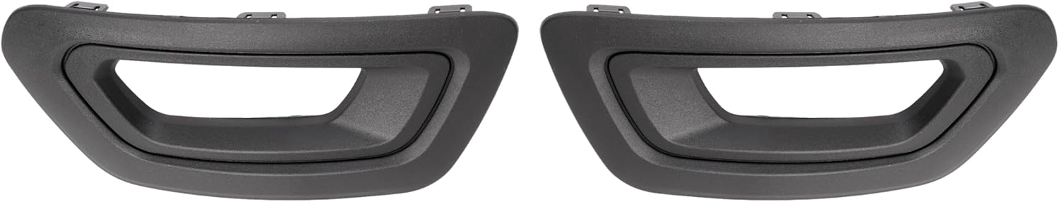 HECASA Fog Light Bezels Compatible with 2020-2025 Ford Transit Bumper Driving Fog Lamps Covers Left & Right Side Black Plastic (PP) Material Replacement for FO1039207 FO1038207