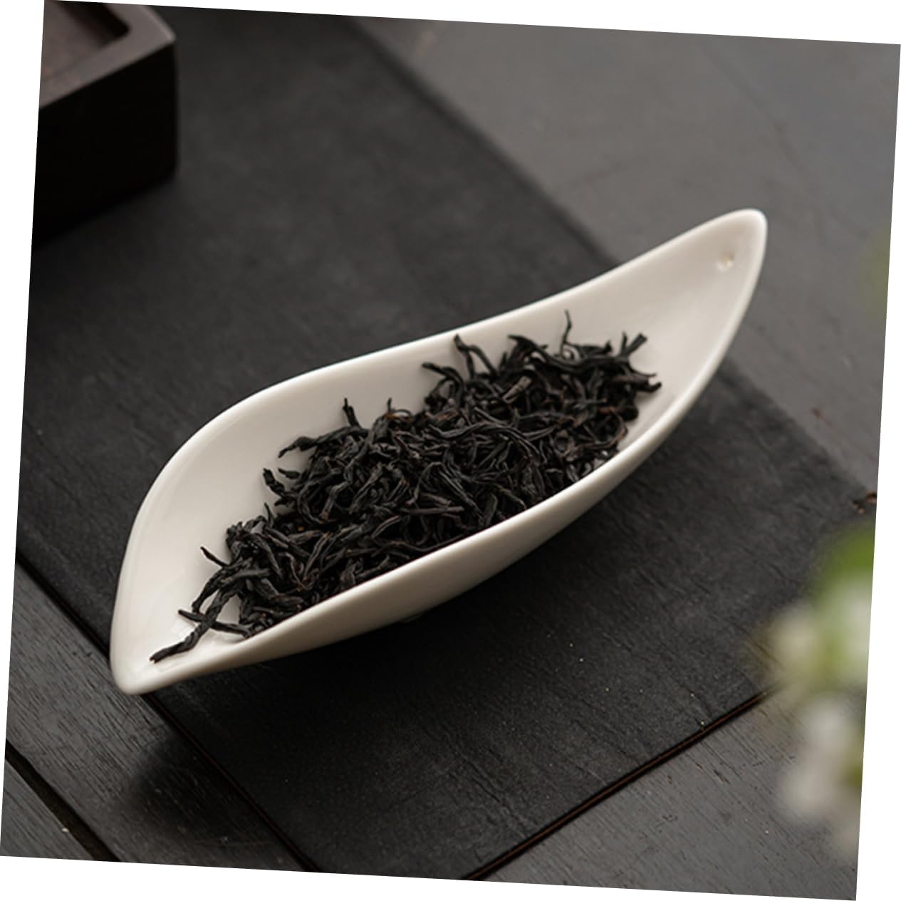 Ceramic Tea Scoop Essential Teaspoon for Chinese Kung Fu Tea for Loose Leaf Salt and Coffee Beans Easy to Clean Compact Design