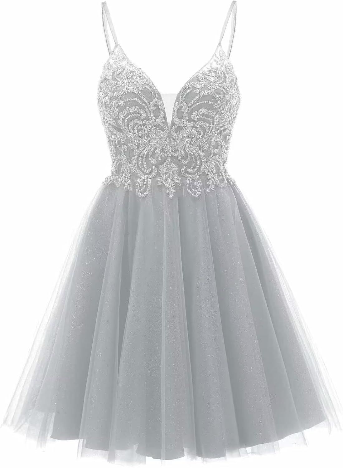 Women's Tulle Homecoming Dress Teens Spaghetti Straps Mini Dress Short Prom Dresses Cocktail Dresses