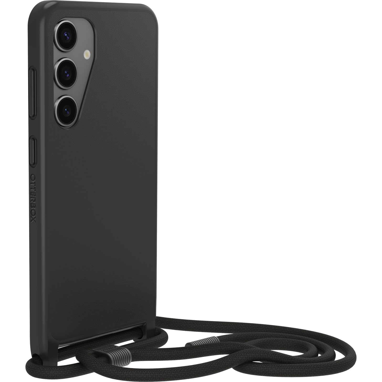 OtterBox Cover React Necklace per Samsung Galaxy S24, Custodia Ultra sottile, Resistente a shock con cordino a collana, Adattabile e intercambiabile, Testata a norme MIL STD 810G, Nero