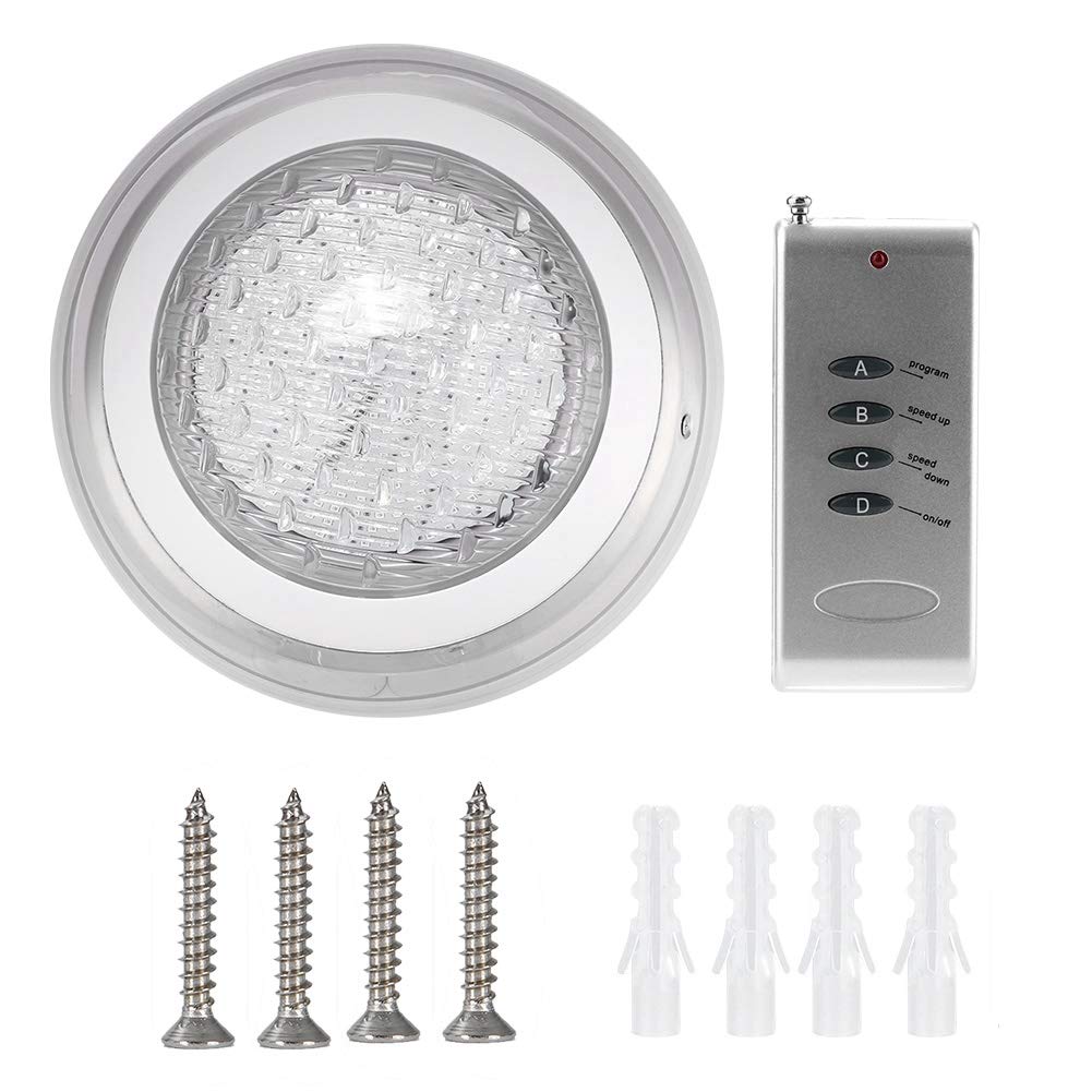 Fdit 12V 35W 360LED RGB Unterwasserlicht Tauchbare Poolleuchte Unterwasser-LED-Lampe mit Fernbedienung IP68 Wasserdicht für Poolbrunnen Teich