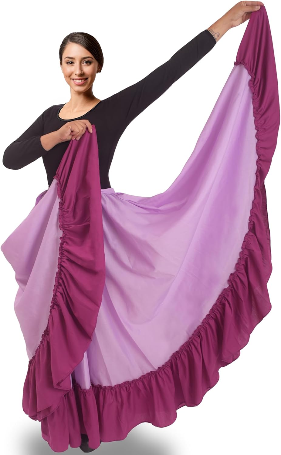 Adjustable Professional Dance Skirt | Folkloric Mexican Dance or Flamenco Dancing | Double Circle | - Image 2