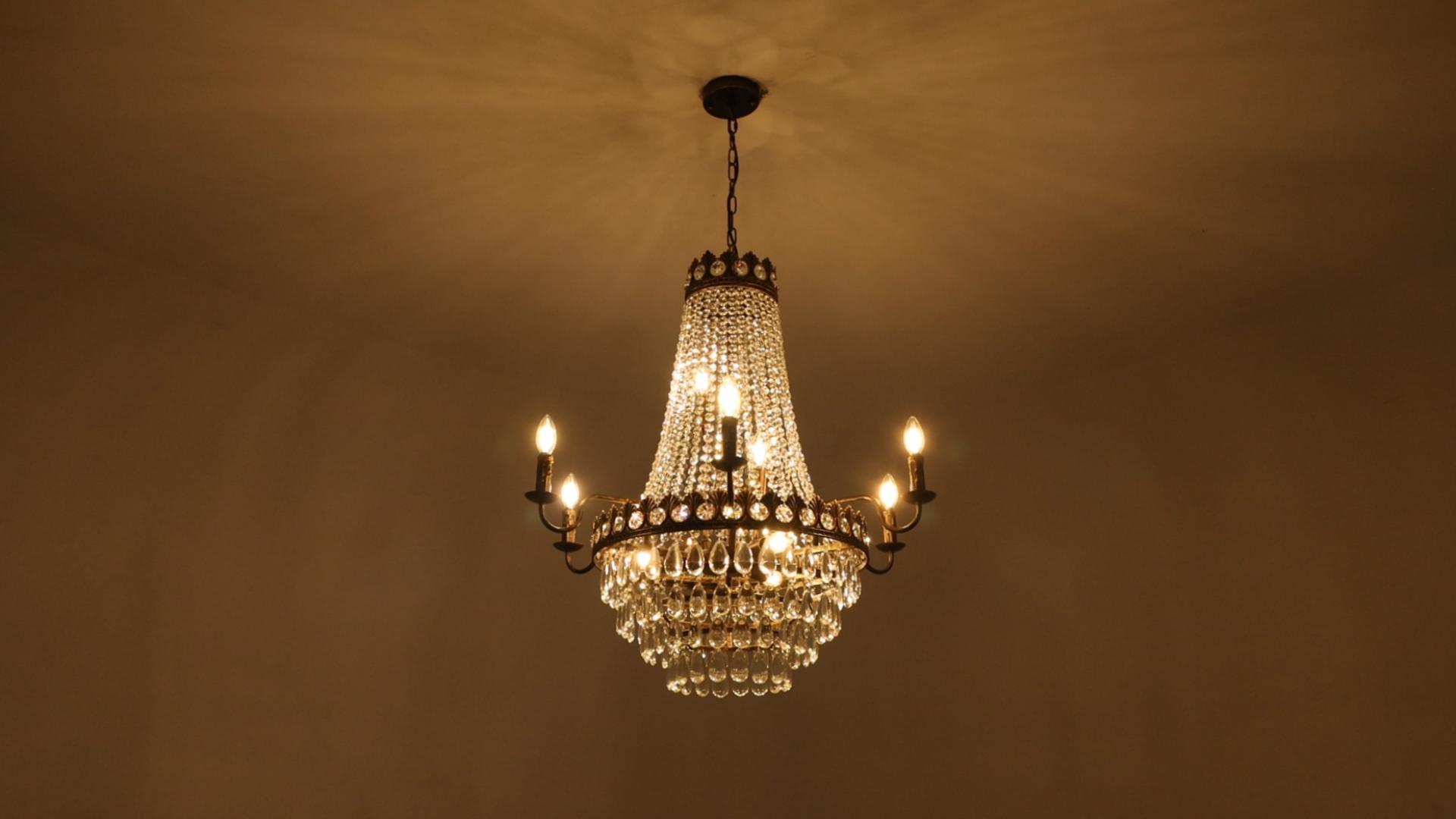 TOCHIC Vintage Crystal Chandeliers, 11 Light French Empire Crystal