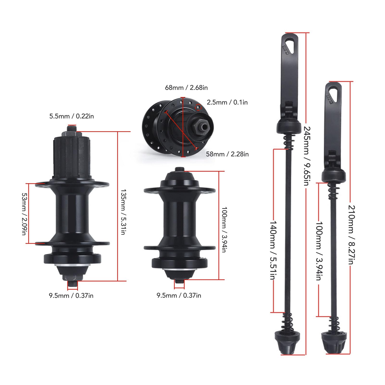 con cuscinetto per mountain bike 32 fori a sgancio rapido anteriore da 100 mm posteriore da 135 mm a velocità multipla