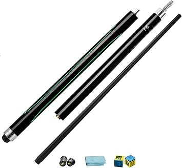 Billiard Pool Cue Stick Billiard cue Sticks Maple Pool Cue 59Inch Punch and Jump Rod, 1/2 Black Technology Carbon Fiber Pool Cue Stick 20Oz,13Mm Tips AdultColorA,Size13Mm