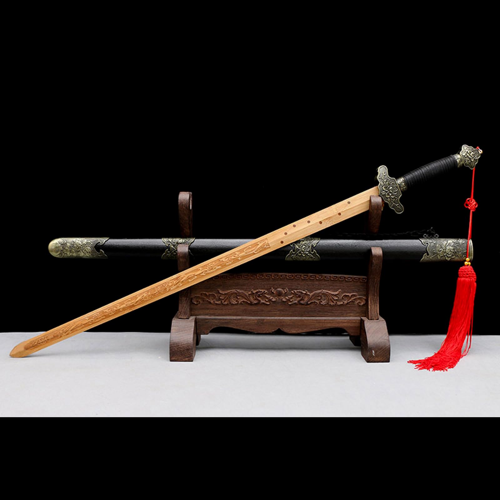 Espada de Madera Tai Chi 102cm con Vaina para Artes Marciales