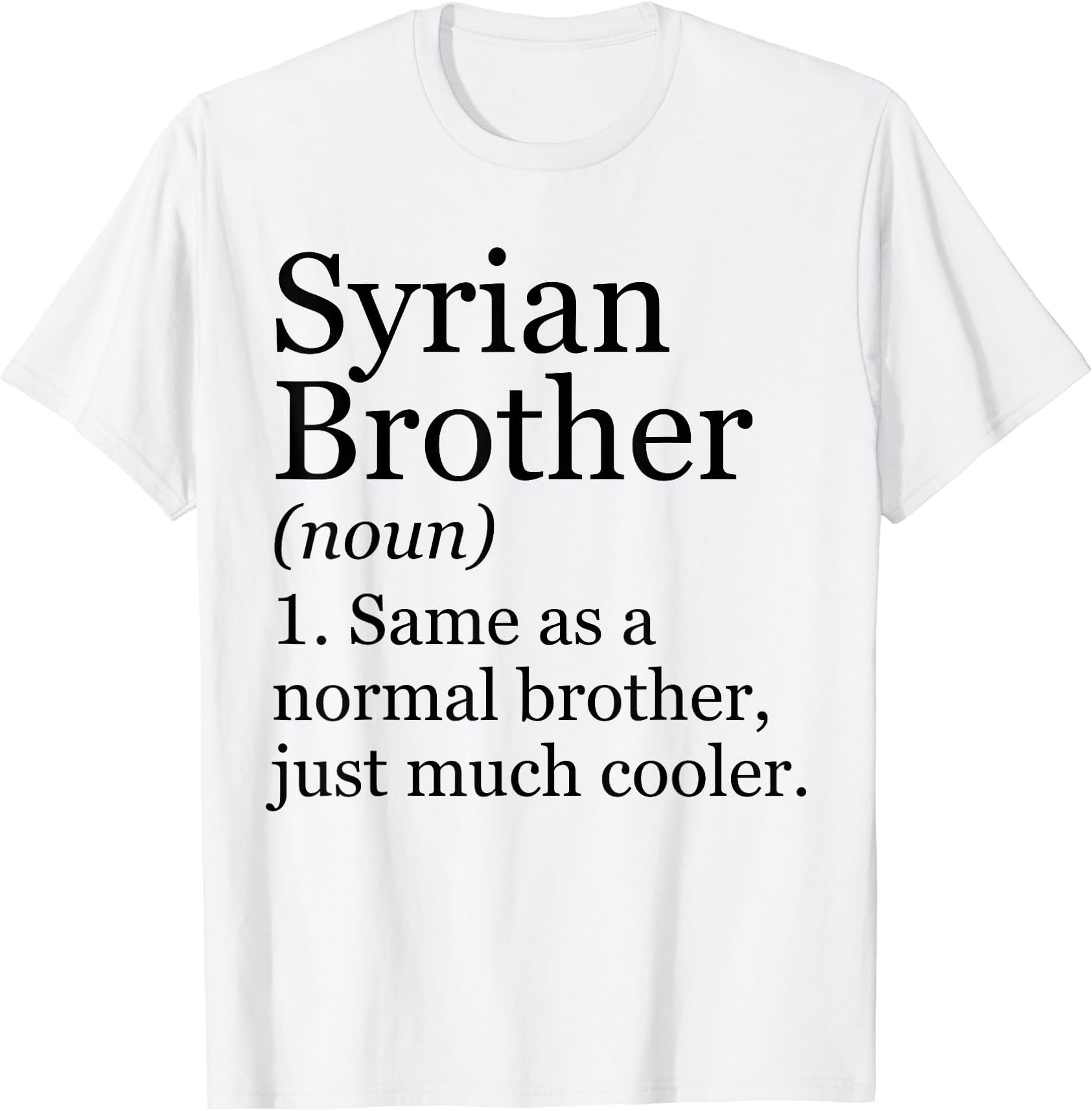 Funny Syrian Shirt Gifts For BrotherSyrian Brother Definition Funny Sarcastic Syria T-Shirt
