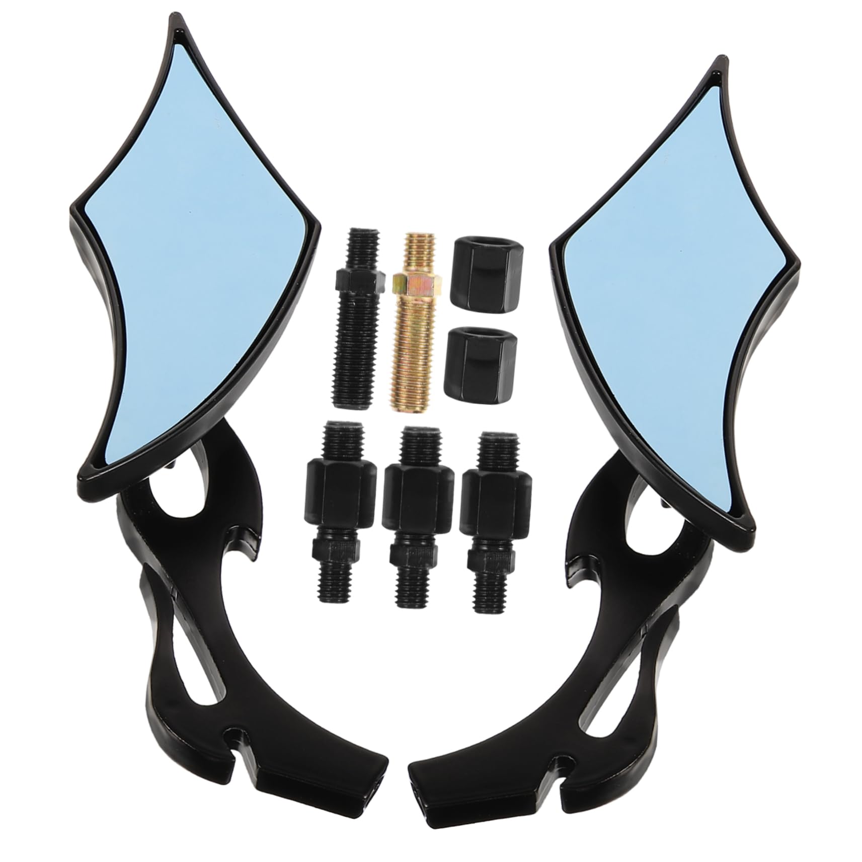 Cabilock Specchietti Retrovisori per Bici Elettrica, 2 Pezzi, Abs e Vetro, Montaggio Facile, Compatibili Bici ed Elettrica, Nero