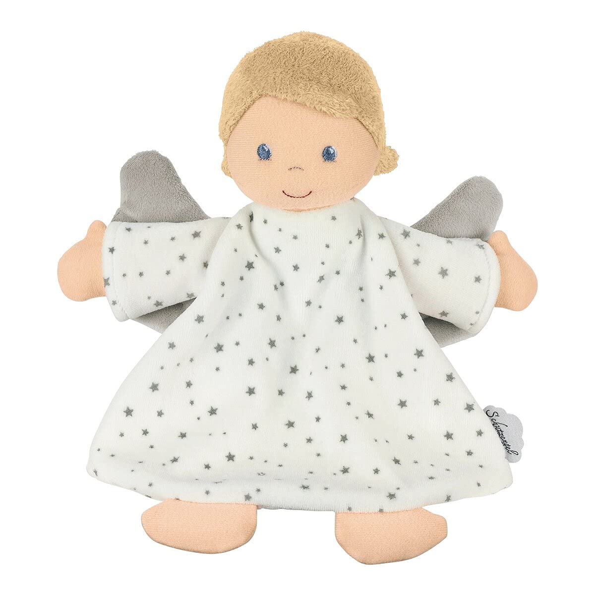 Angelic Guardian Cuddly Towel in Ecru, 26 cm with Rattle by Sterntaler