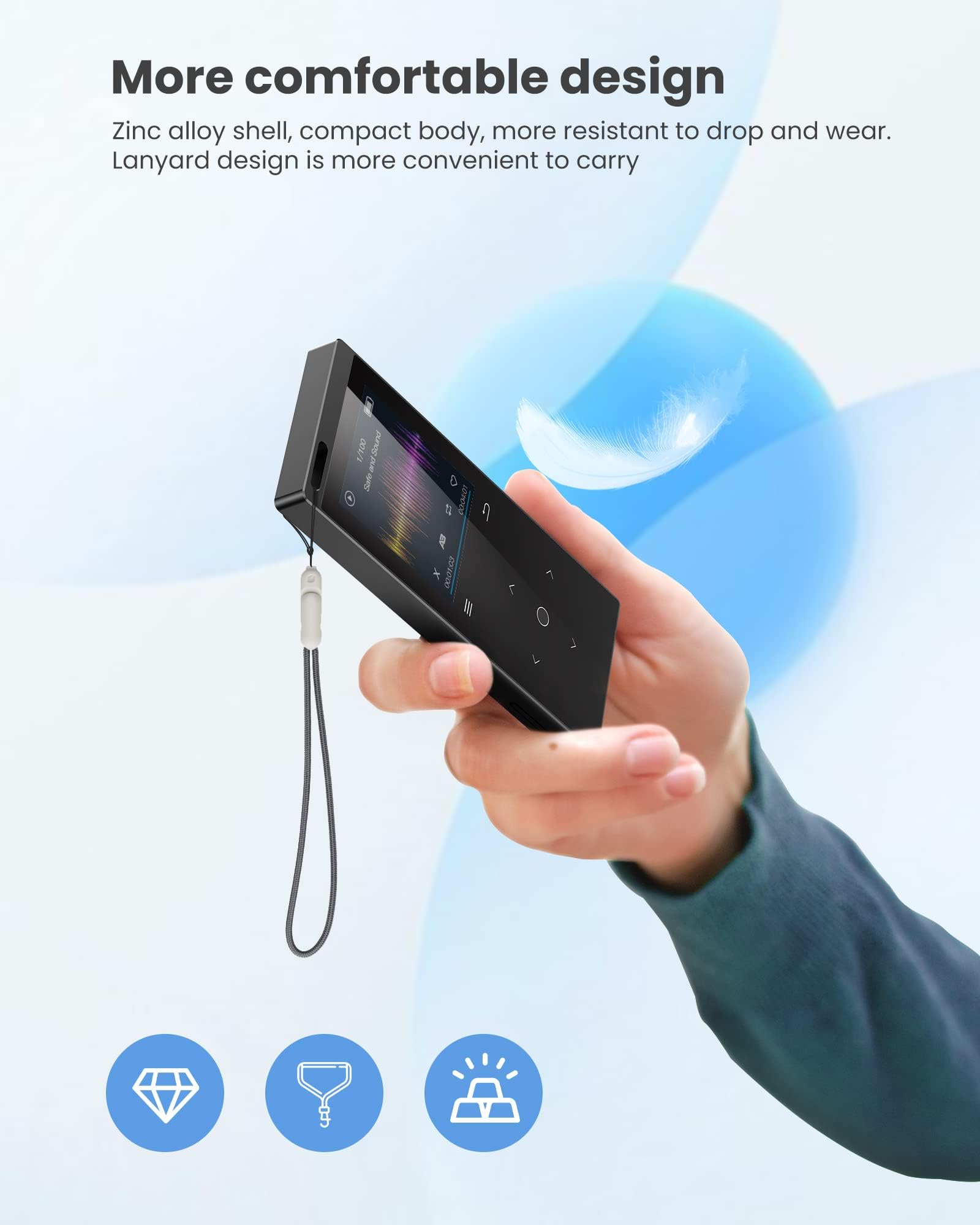 DODOSOUL 128GB MP3 Player,Music Player with Bluetooth 5.2
