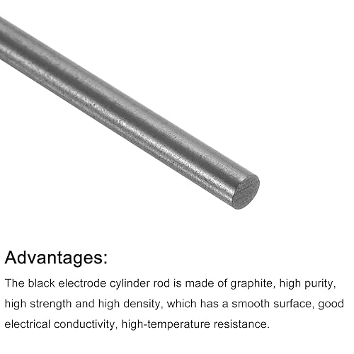 Miniatura 22 de PATIKIL Varilla de grafito Varilla de Agitación de Grafito Cilindro Varilla de Carbono Varilla de Carbono 3.937x0.157 in Negro para Electrodo