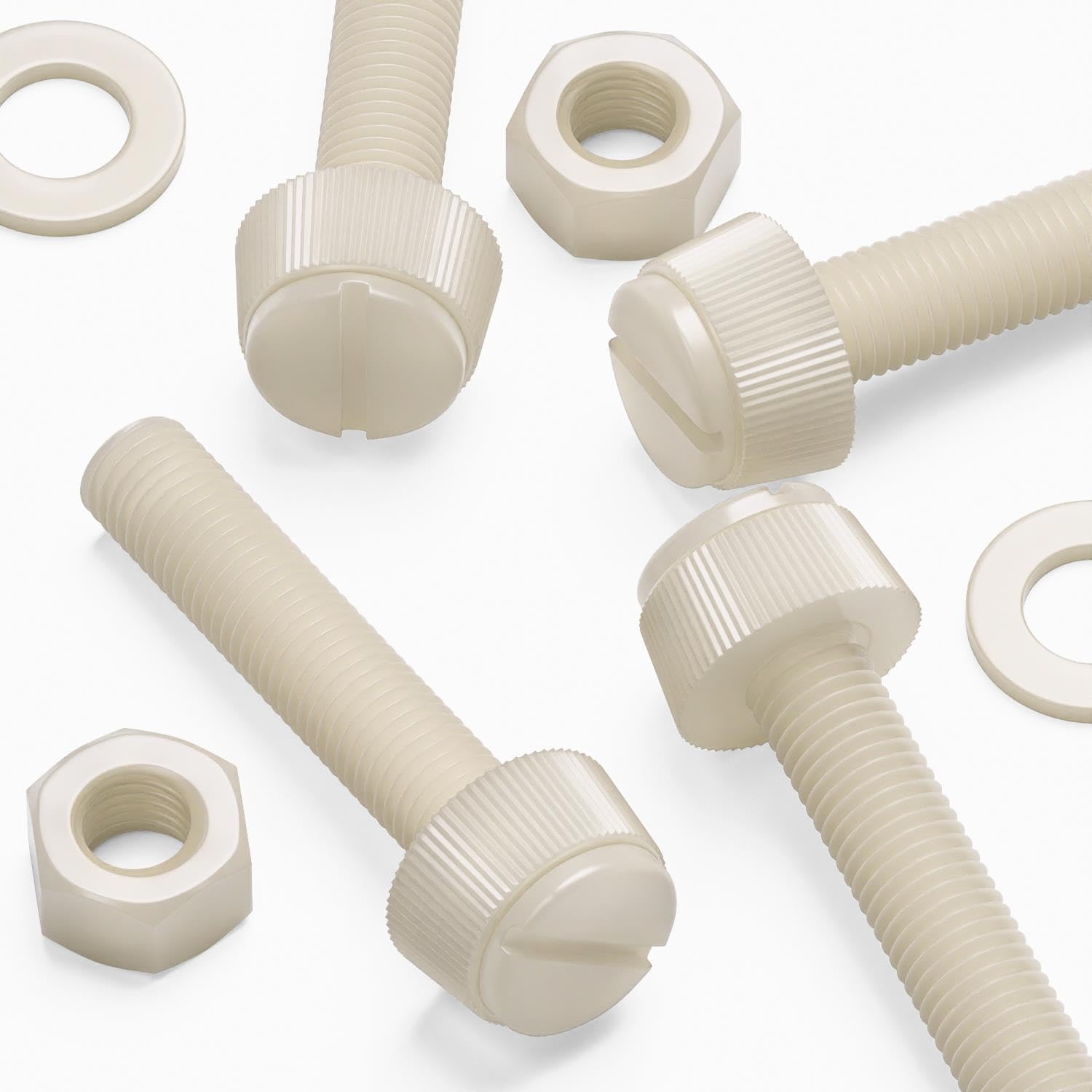Vis moletées fendues en nylon M8 pour fixer vos plaques sans outil ni rouille