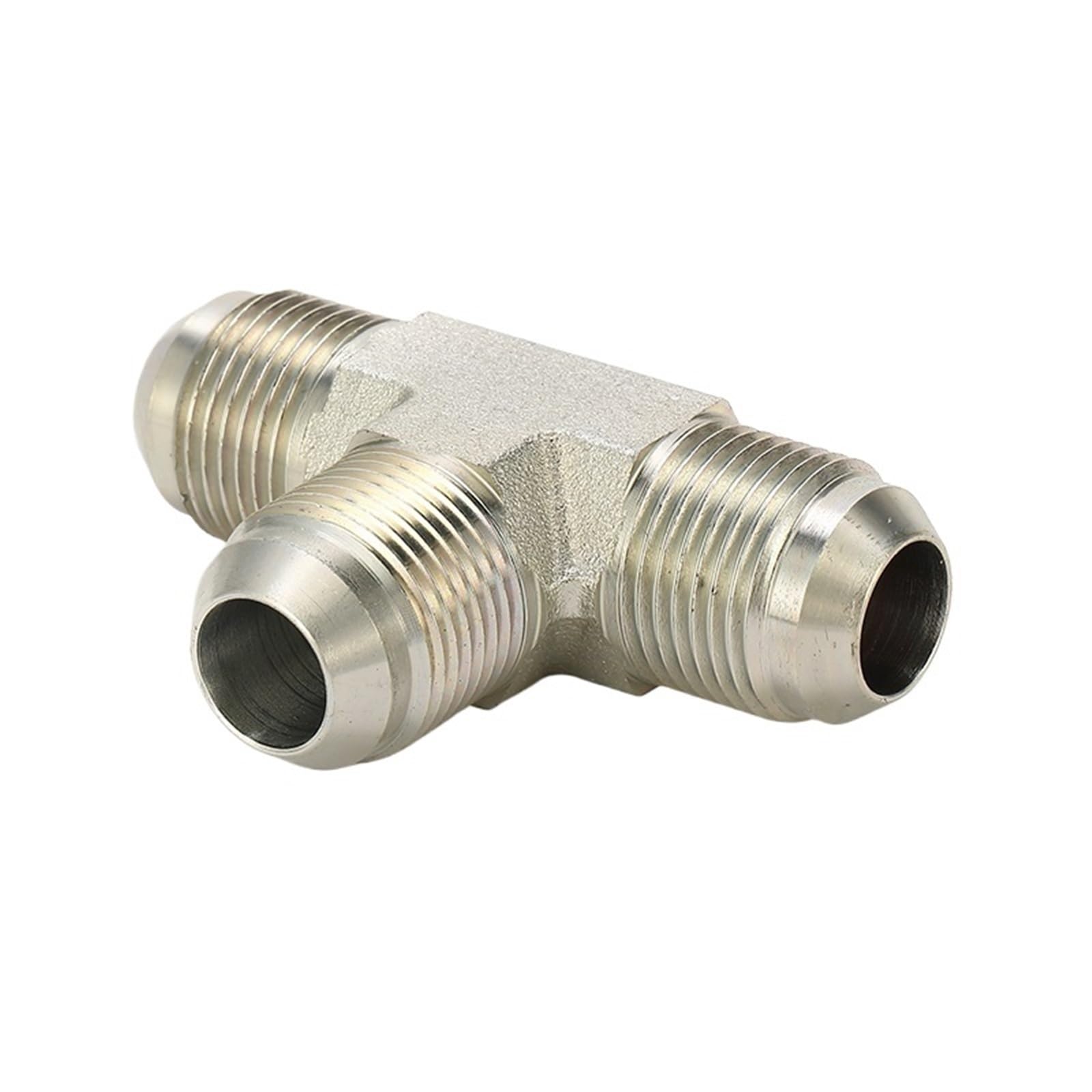 Tee JIC Macho AJ-04 con Cono de 74 Grados para Conexiones Hidráulicas Paquete de 100 Piezas