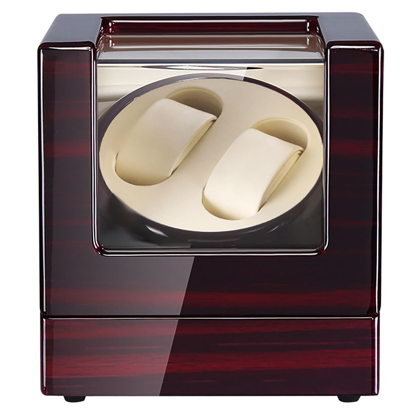 UCJOEDouble Watch Winder with Quiet Japanese Mabuchi Motor, AC Adapter or Battery Powered (Battery NOT Included)