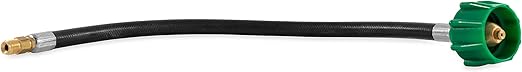 Camco 15" Pigtail Propane Hose Connector, Connects Propane Cylinder to a RV or Trailer Propane Regulator, Provides Thermal Protection and Excess Flow Protection (59065)