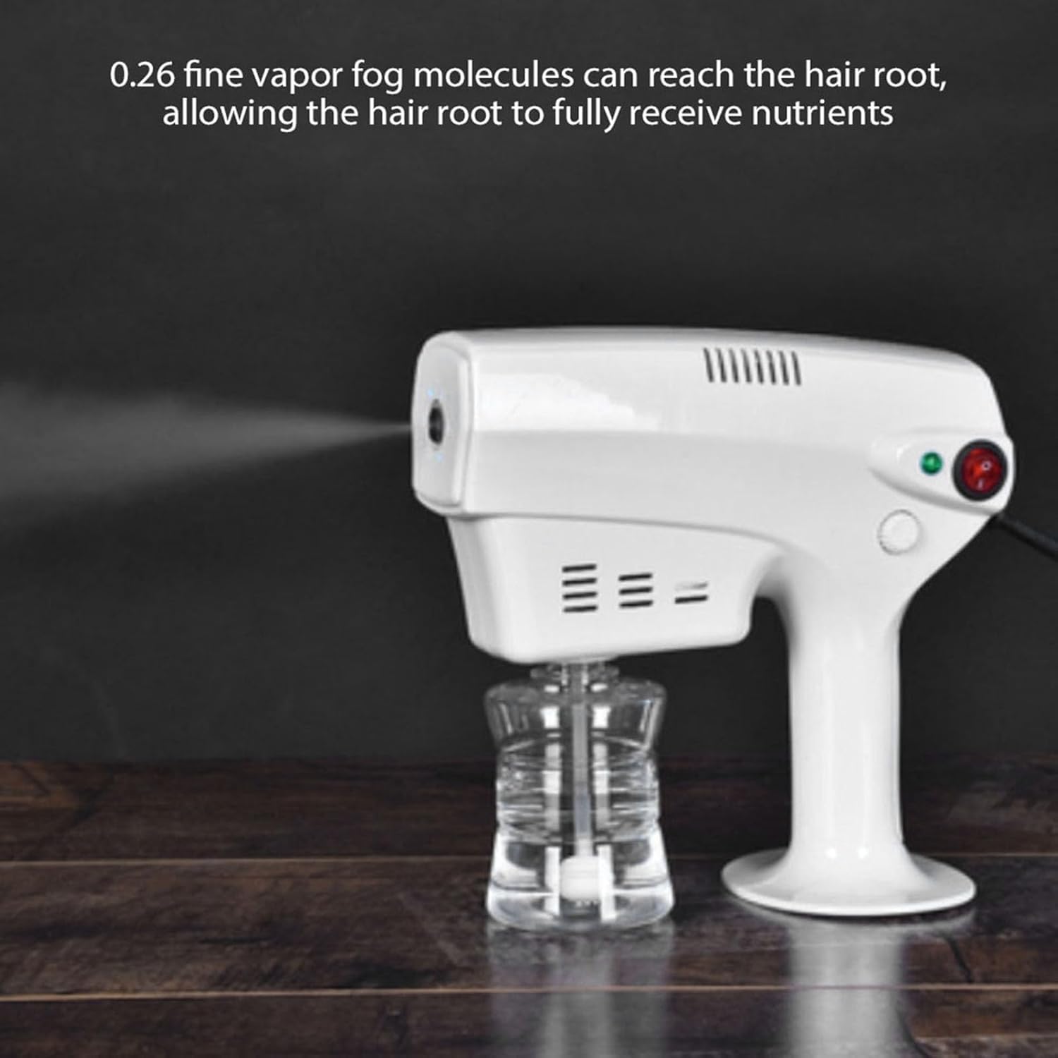 Pongnas Vaporizzatore per capelli, pistola a vapore, 300 ml, multifunzione, umidificatore per la cura dei capelli, strumento per la cura dei capelli (UK)