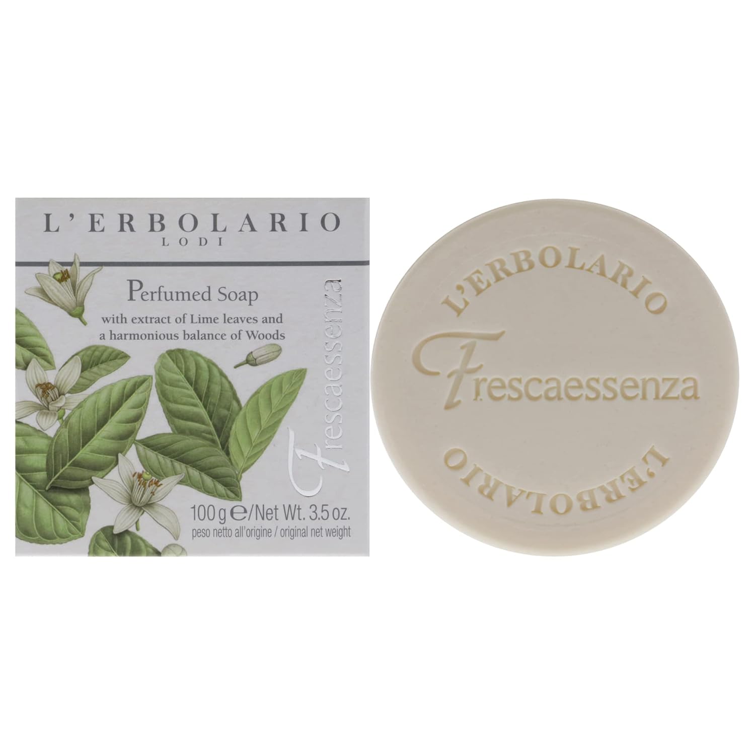 L'Erbolario Perfumed Bar Soap – Gently Scented Body and Hand Soap Bar – Moisturizing and Nourishing with Natural Extracts – Frescaessenza - 3.5 oz