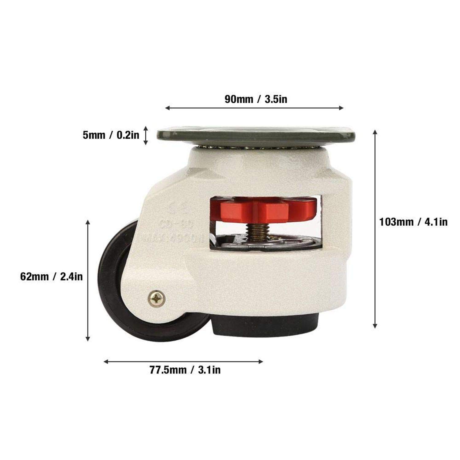 Nisorpa Leveling Machine Casters, 4 Pack 360 Degree Swivel Workbench