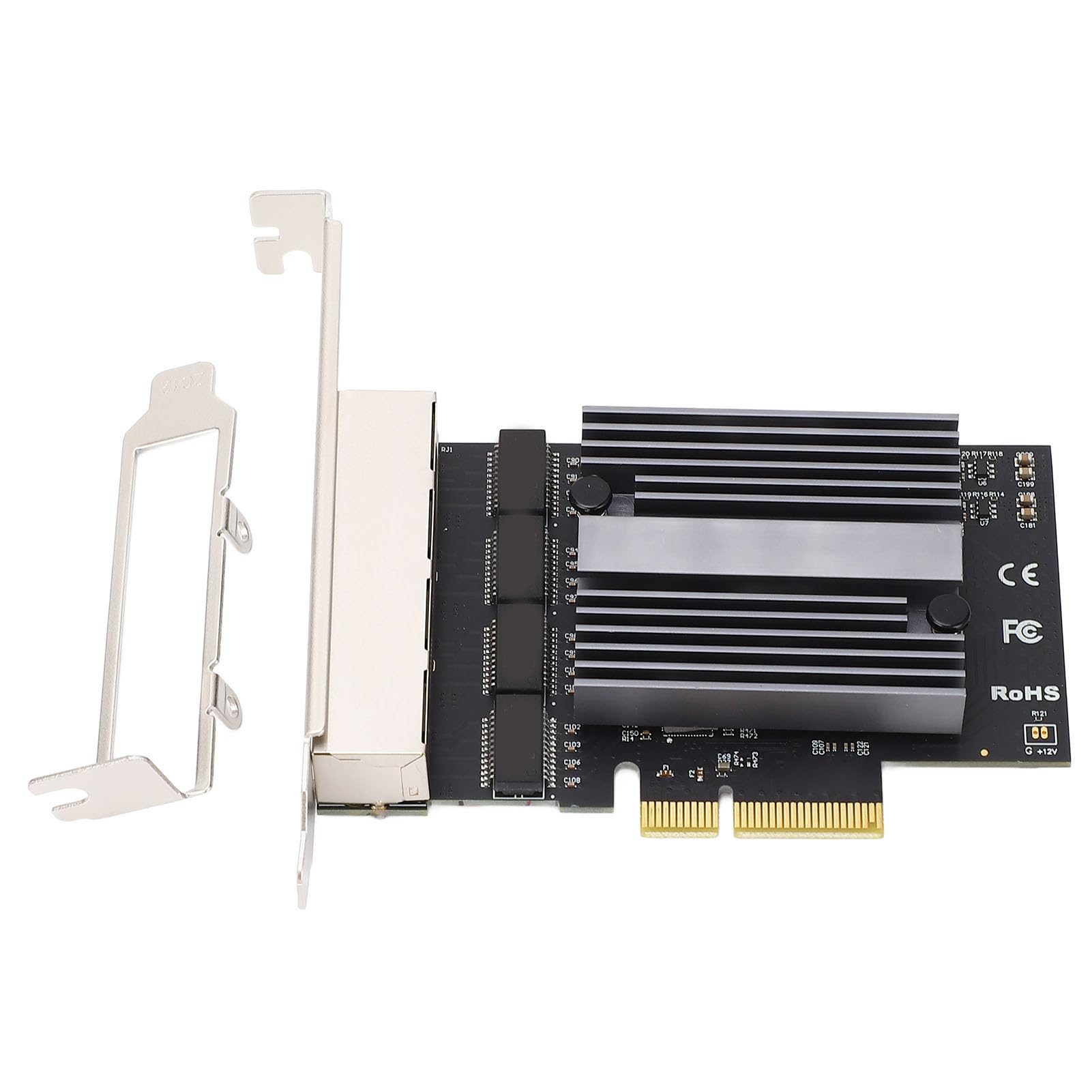 SIXRUN Carte Ethernet Gigabit 4 Ports 2.5G, PCIe X1 I226-V