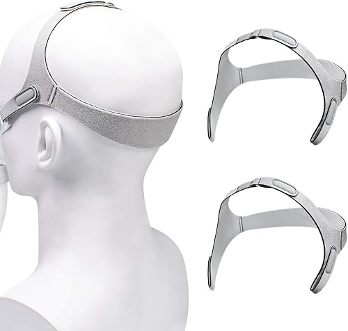 2 paquetes de accesorios de repuesto para Nuance Pro Correas de casco (2 unidades) con mayor rapidez táctil y elasticidad, correa CPAP para Nuance