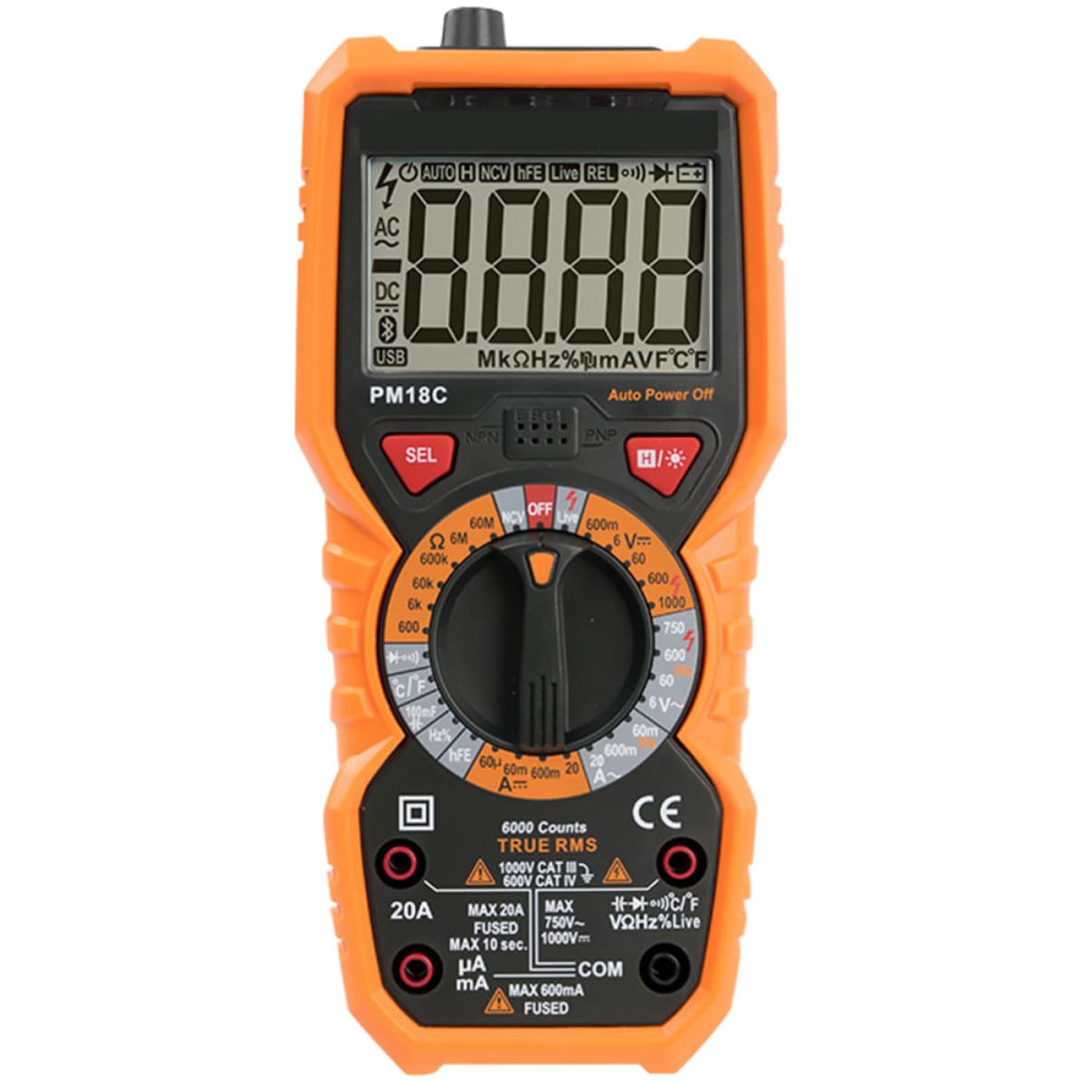 Digitalmultimeter Pm18c Handmessgerät mit Doppelkeramiksicherung